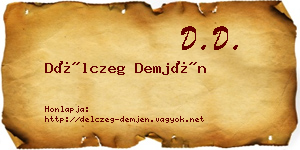 Délczeg Demjén névjegykártya